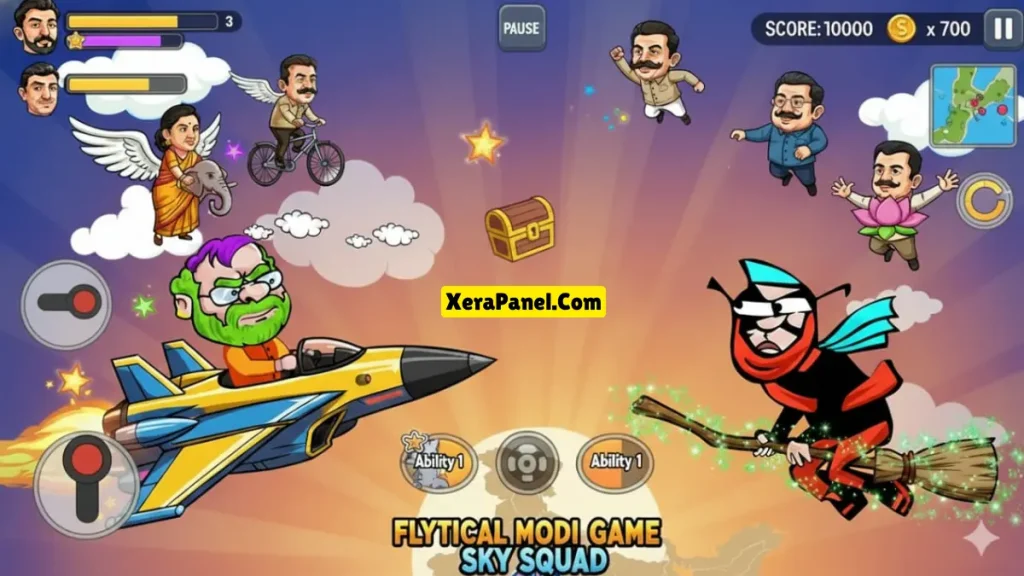 Flying Modi Game Features