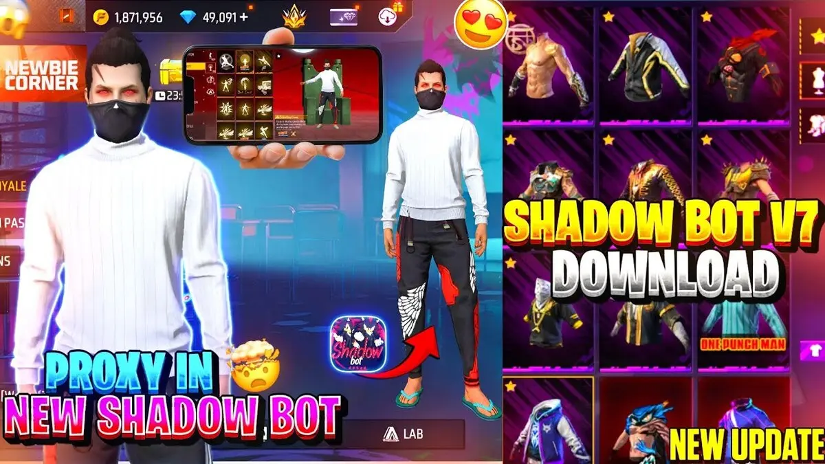 Shadow Bot V8 Pro APK Download Free Fire Beta Update 2025